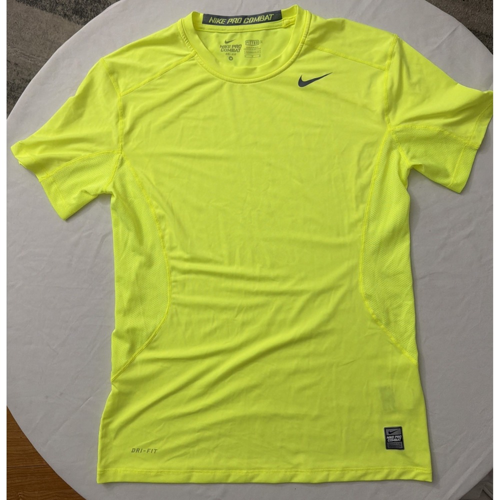 NWOT Nike Pro Combat Shirt Fitted Dri Fit Mens Size M Neon